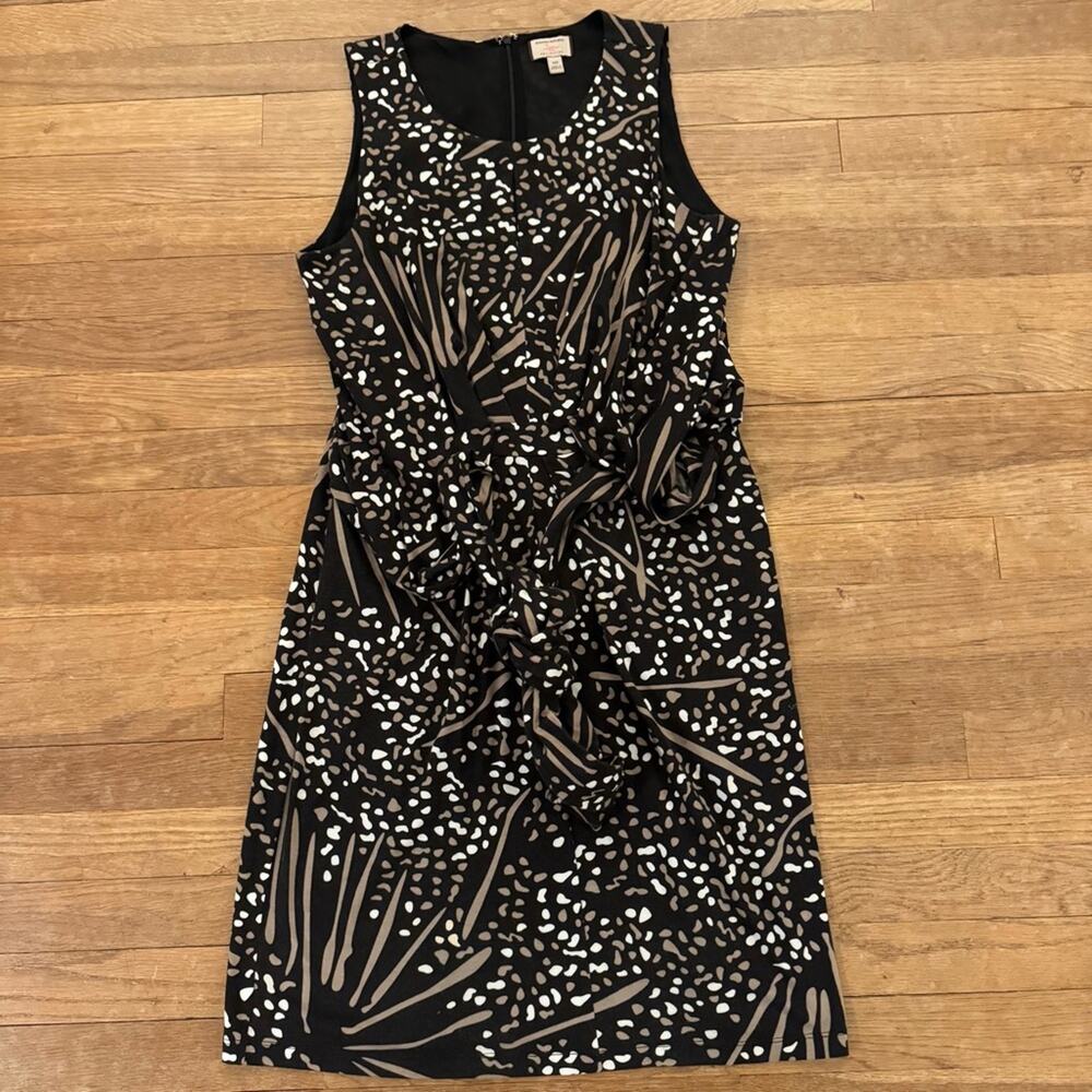 Banana Republic Issa animal print belted knee length shift dress size 10
 b21